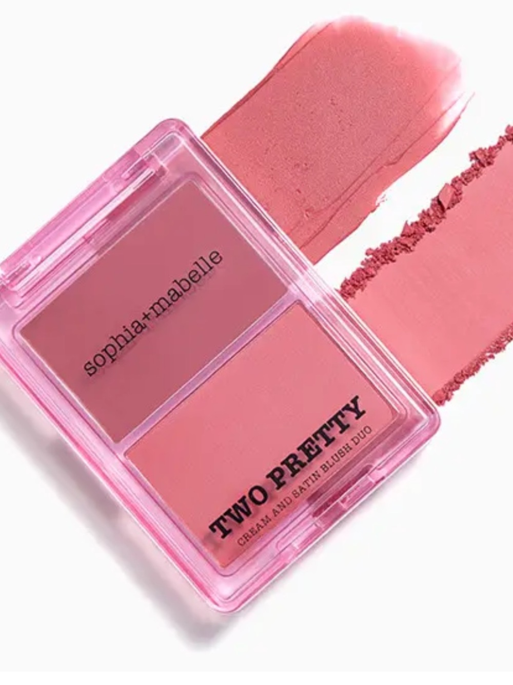 SOPHIA + MABELLE Two Pretty Cream and Satin Blush Duo 6g BRAND NEW